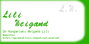lili weigand business card